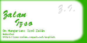 zalan izso business card